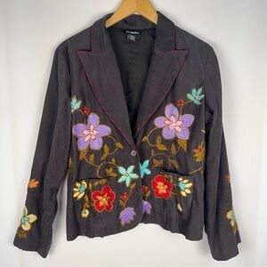 Dimri Floral Embroidered Jacket Blazer